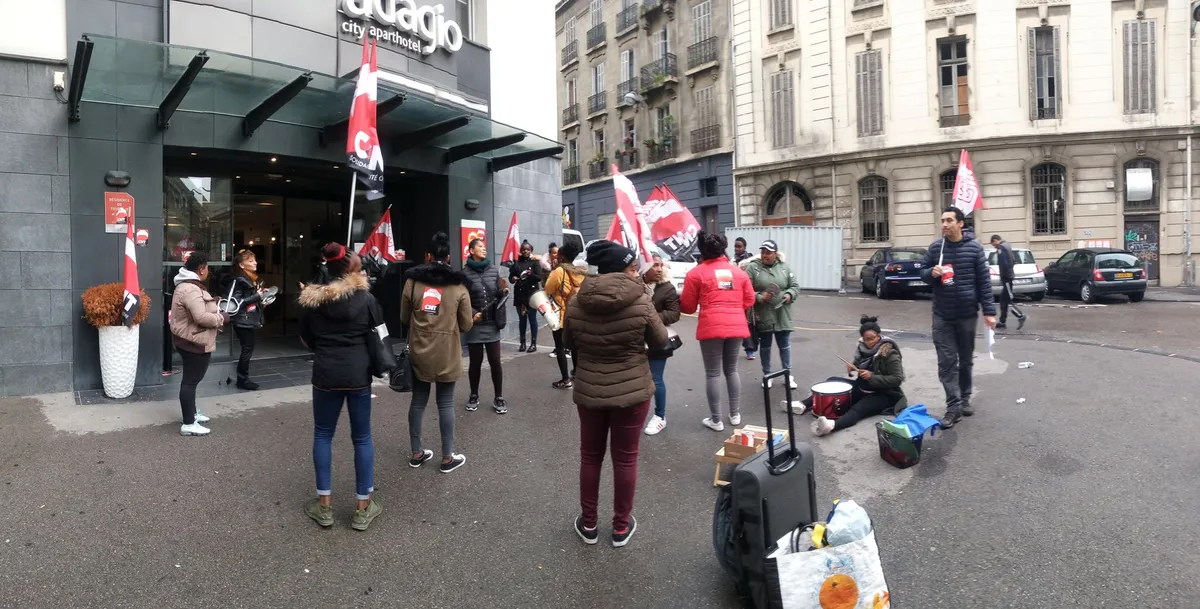 Victoire des salarié-e-s sous-traité-e-s de l'Holiday Inn St-Charles et de l'Adagio Vieux-port : la lutte et la solidarité ont encore payé !