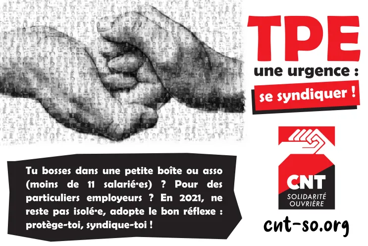 Dans les TPE et pour les salarié.e.s du particulier : une urgence la syndicalisation !