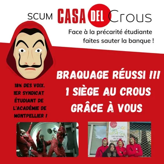Le SCUM confirme sa place de premier syndicat étudiant de l'académie de Montpellier
