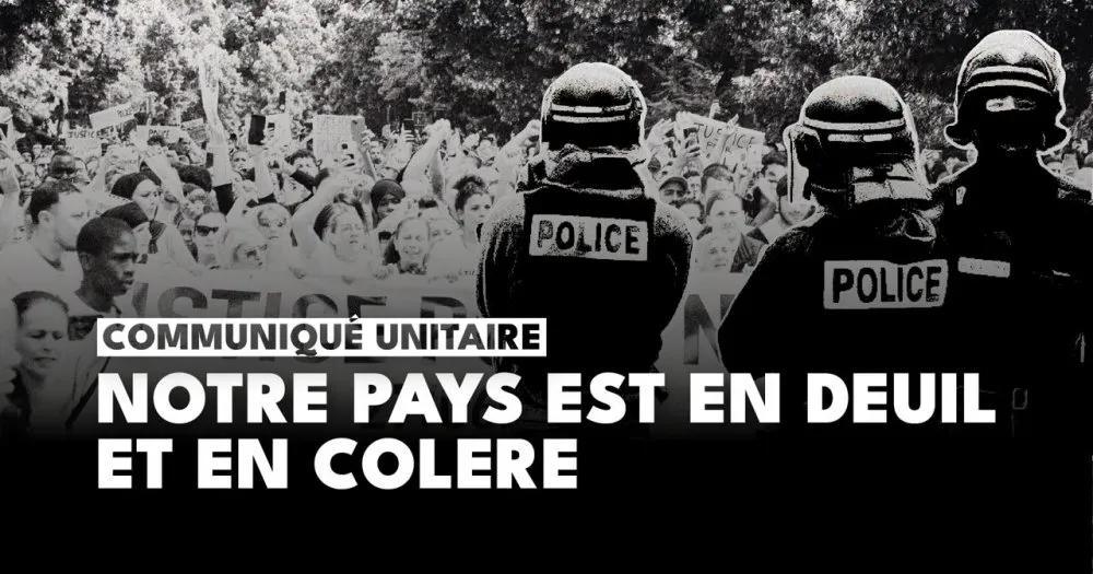 Notre pays est en deuil et en colère