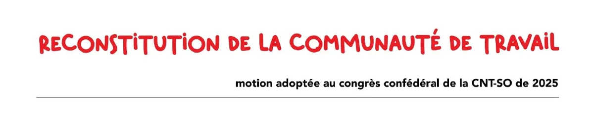 Recomposition de la communauté de travail
