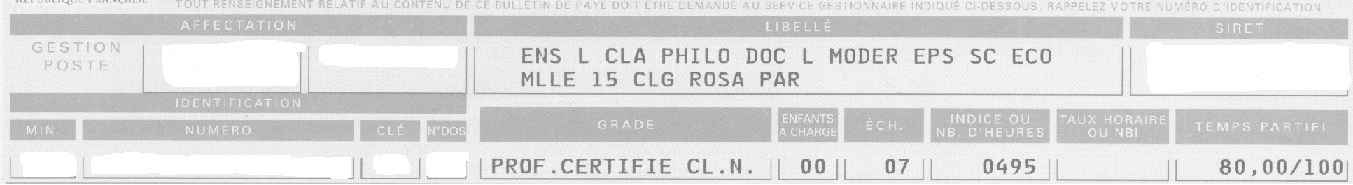 Education Nationale - Lire sa fiche de paie