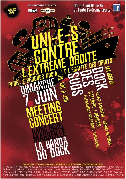 Dimanche 7 juin 2015 : journée « UNI-E-S CONTRE L’EXTREME-DROITE : POUR LE PROGRES SOCIAL ET L’EGALITE DES DROITS »