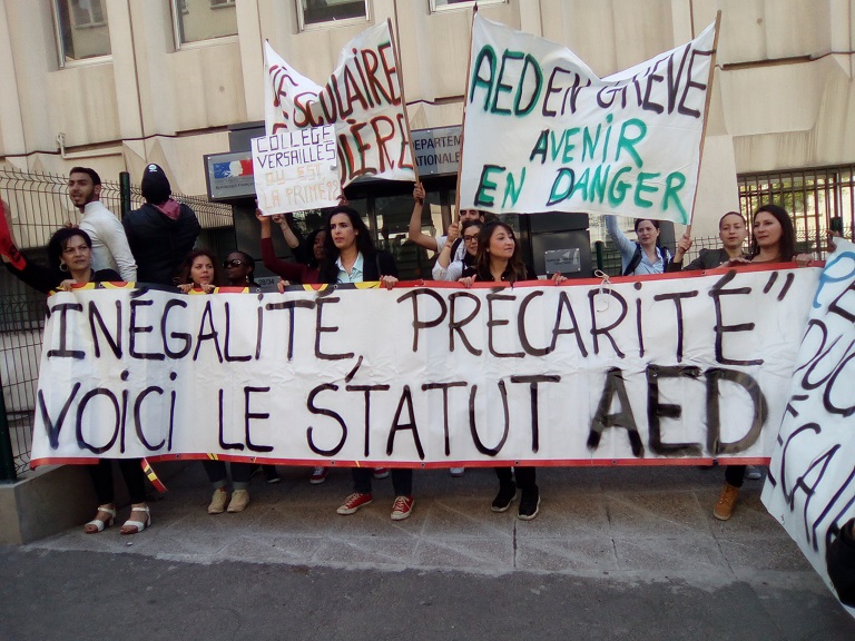 Précarité , inégalité , dévalorisation du statut AED : y en a marre ! Grève et Manifestation le Mardi 7 Juin à Marseille