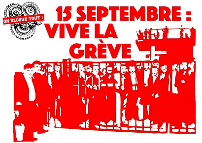 Jeudi 15 septembre : grève interprofessionnelle - Manif 10h30 au Vx-port
