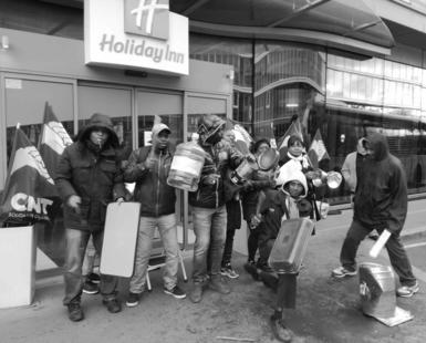 MARDI 14/11, MANIFESTATION DE SOLIDARITÉ AVEC LES GREVISTES D'HOLIDAY INN CLICHY, RDV 12H PARIS-OPERA