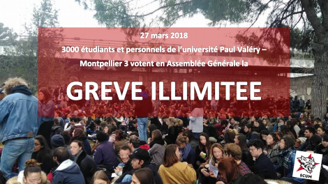 Blocage illimité de l’université Paul Valéry (Montpellier 3)