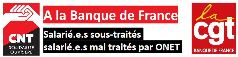 Droits et respect pour les nettoyeurs et nettoyeuses  de la Banque de France !
