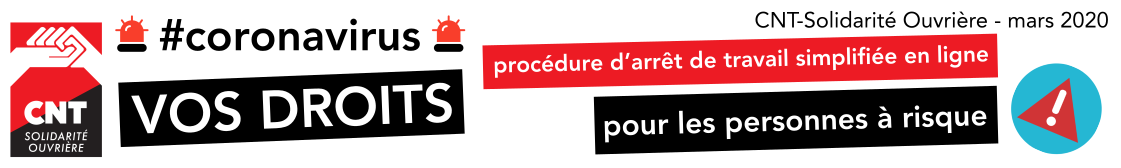 Coronavirus : procédure d'arrêt de travail simplifiée en ligne pour les personnes à risque