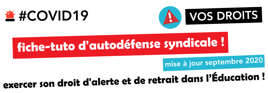 Coronavirus : exercer son droit d'alerte et de retrait dans l’Éducation