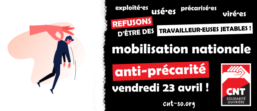 Vendredi 23 avril : mobilisation nationale anti-précarité