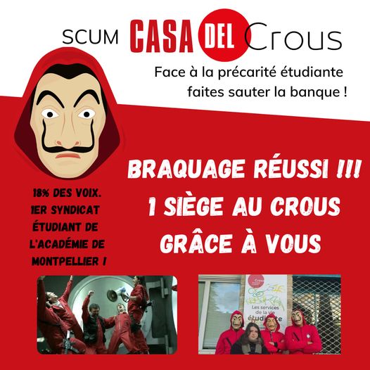 Le SCUM confirme sa place de premier syndicat étudiant de l'académie de Montpellier