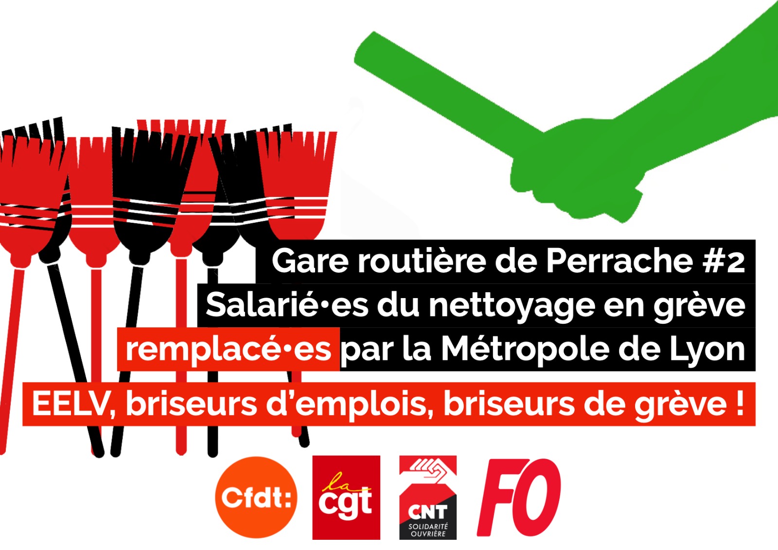 Fin de la grève du nettoyage à la gare routière de Lyon-Perrache :  le combat continue !