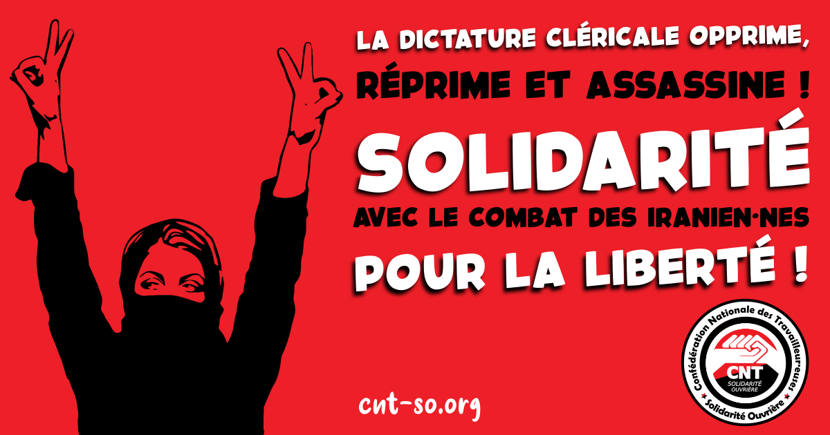 IRAN : SOLIDARITÉ AVEC LA LUTTE DES FEMMES IRANIENNES ! TOUS ET TOUTES AUX CÔTÉS DE LA MOBILISATION POPULAIRE !