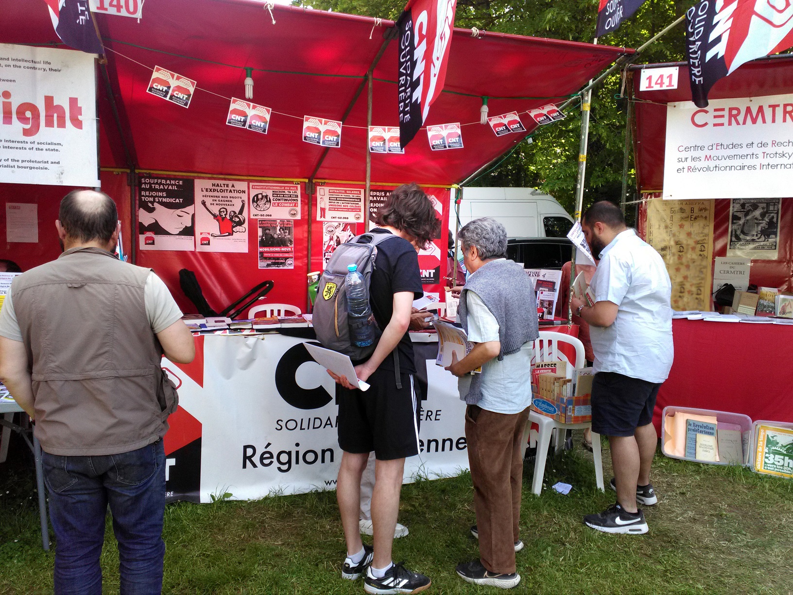 La CNT-SO à la fête de LO à Presles (95)