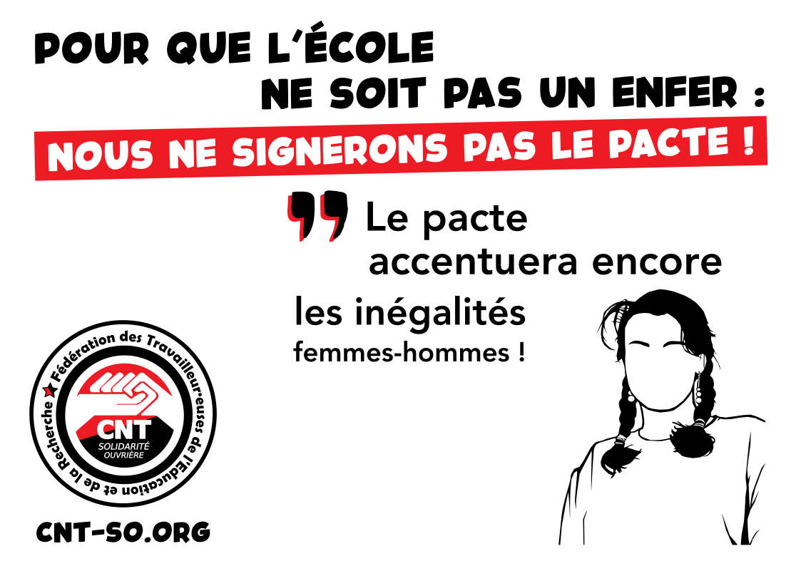 Pour que l’École ne soit pas un enfer : nous ne signerons pas le pacte !