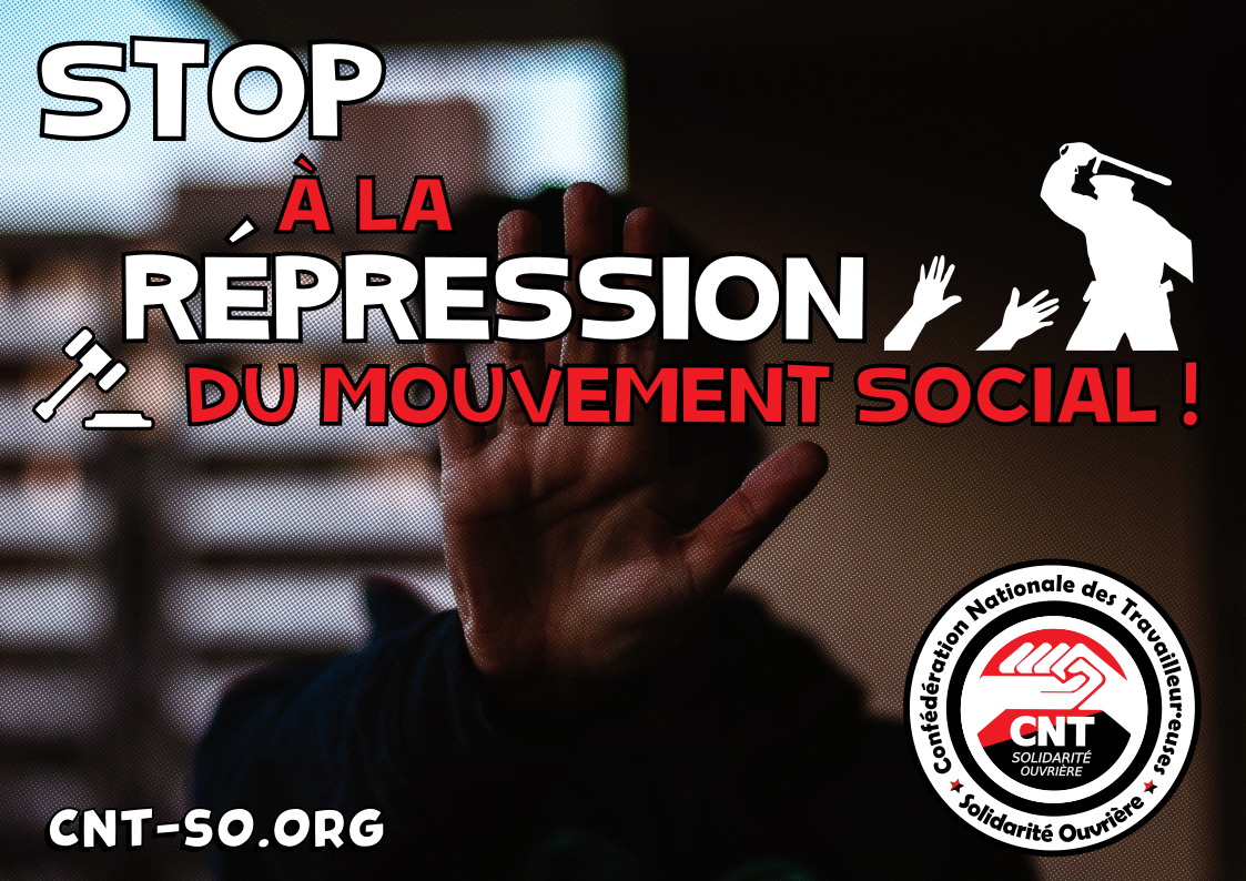 Soulevons-nous contre la répression et la fuite en avant autoritaire !
