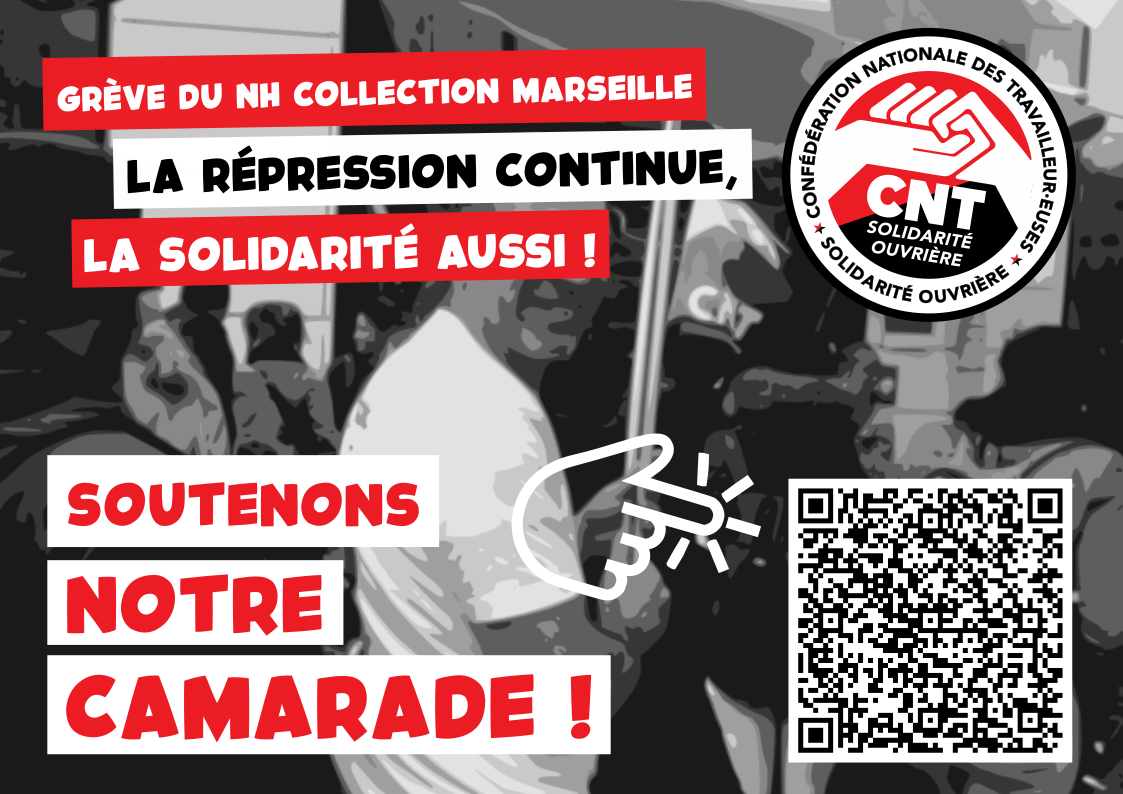 14000€ de condamnation, cinq ans après la répression de la grève du NH Collection Marseille : soutenons Walter !