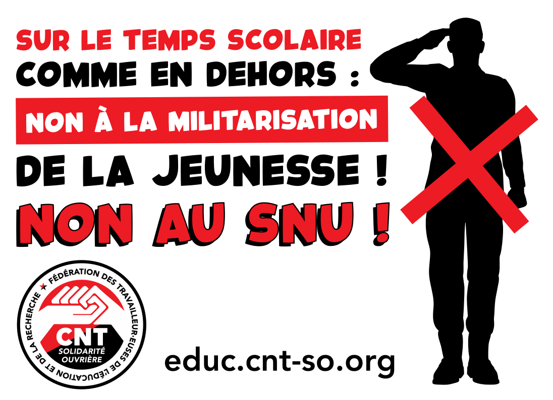 Sur le temps scolaire comme en dehors : non à la militarisation de la jeunesse !