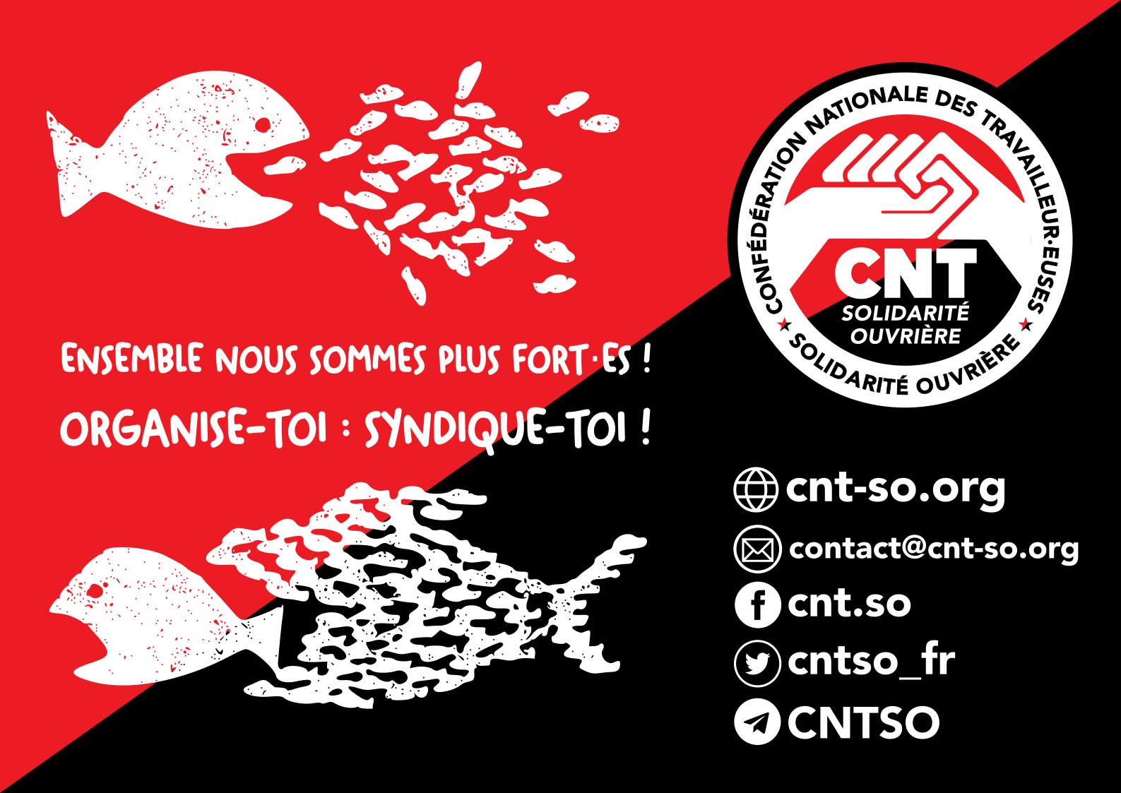 Vive le syndicalisme ! Campagne de syndicalisation de la CNT-SO PTT 69-42