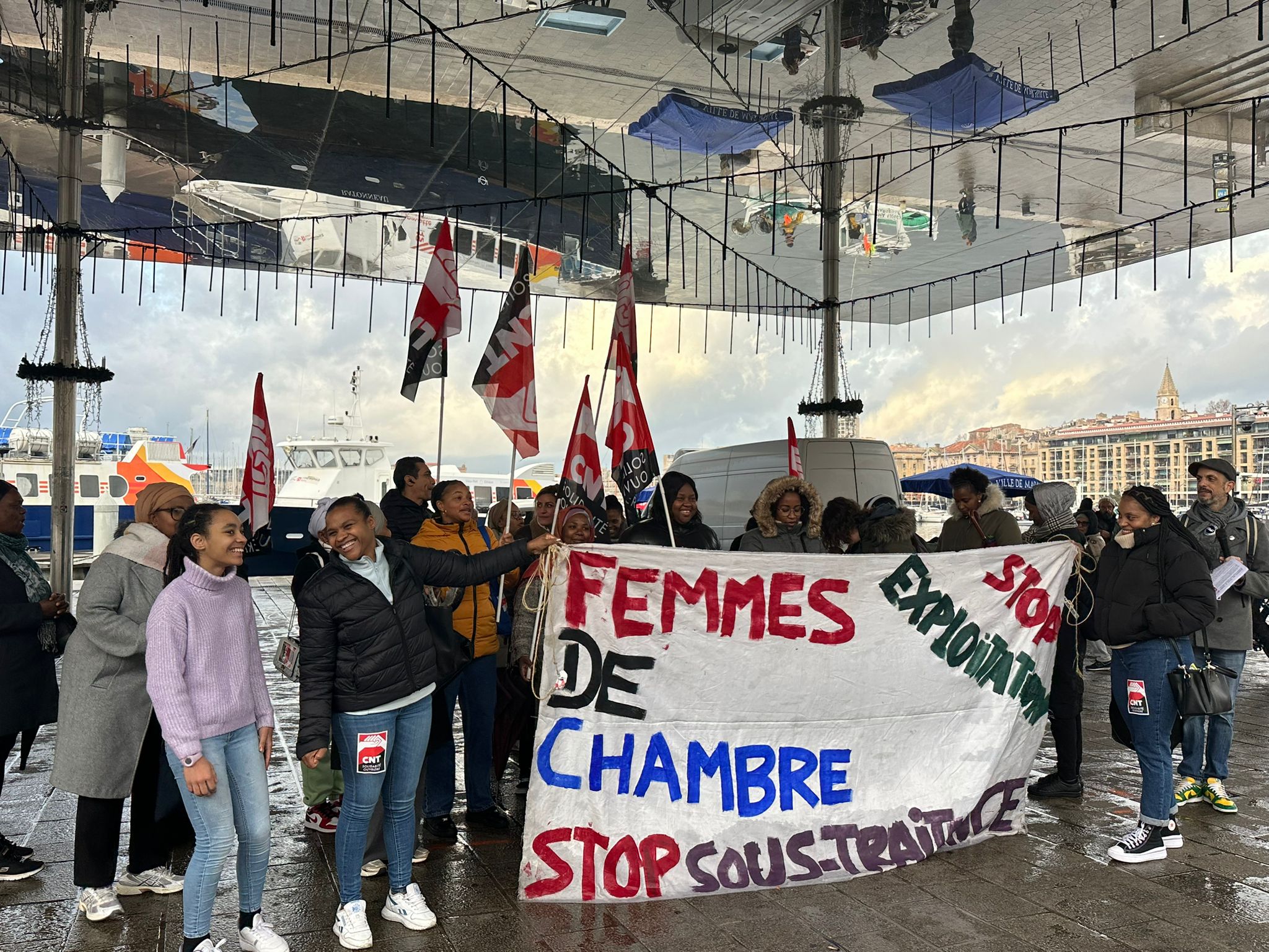Journée de grève dans la sous-traitance hôtelière marseillaise