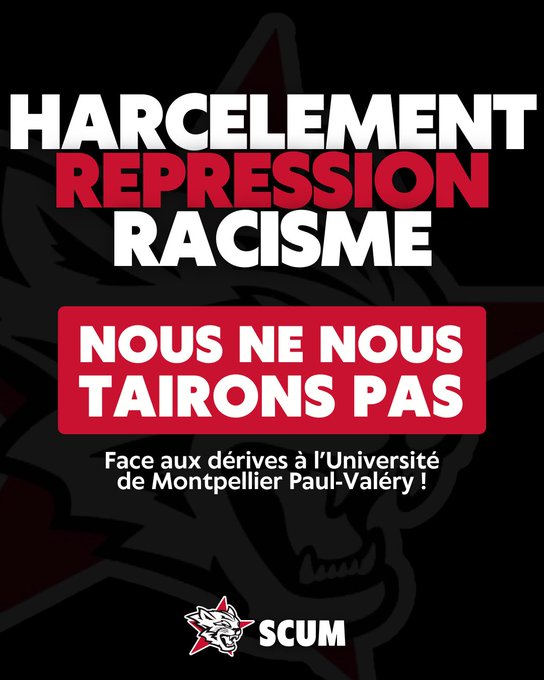 Nous ne nous tairons pas ! Communiqué du SCUM 34