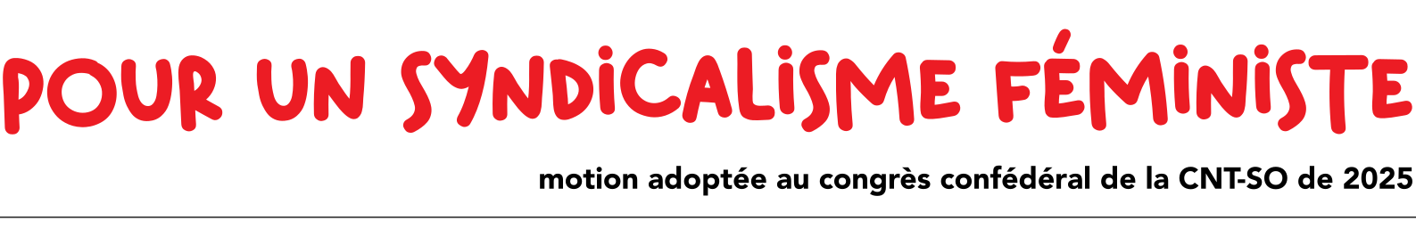 Orientations du 6ème congrès confédéral : pour un syndicalisme féministe