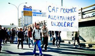 Manifestation contre la fermeture des accueils CAF lundi 1er juin 2015