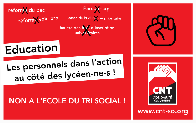 Education : les personnels dans l’action au côté des lycéen-ne-s !