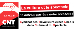 Dans la culture et le spectacle : on s'organise ! Appel du syndicat STUCS CNT-SO