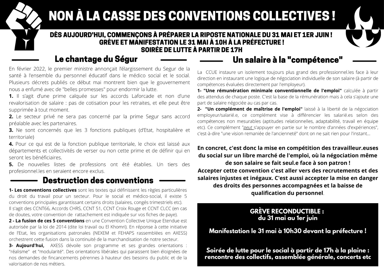 Social / médico-social : toutes et tous en grève le 31 mai et le 1er juin !