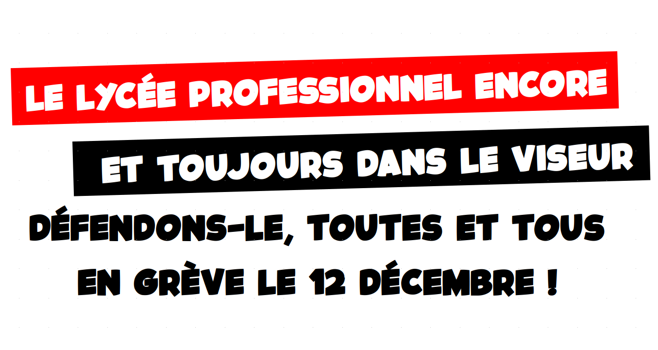 L’intersyndicale voie pro exige le retrait du projet de réforme Grandjean contre le lycée professionnel