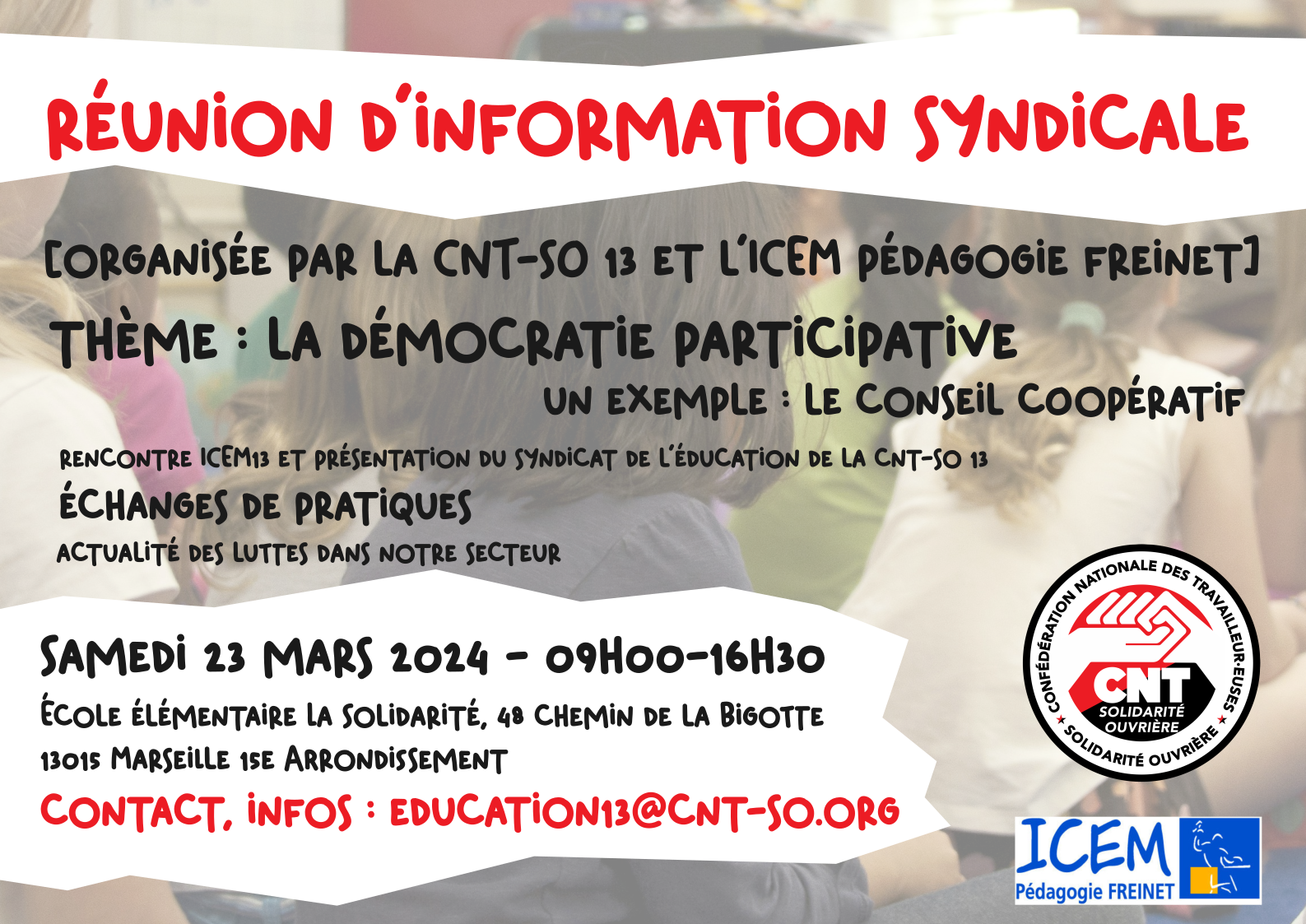 La démocratie participative en classe avec un exemple : le conseil coopératif