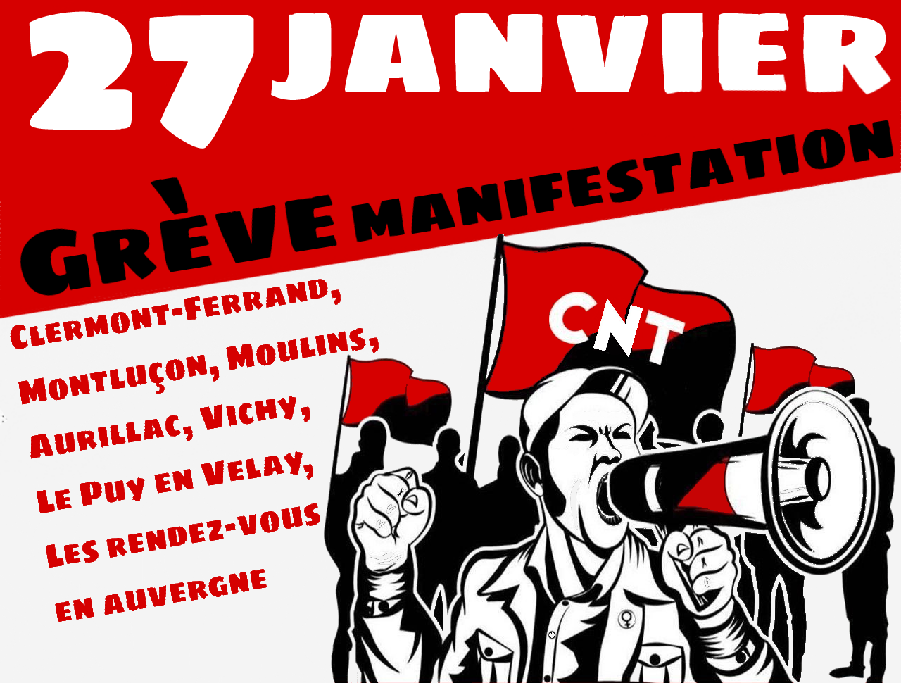 La Grève du 27 janvier en Auvergne