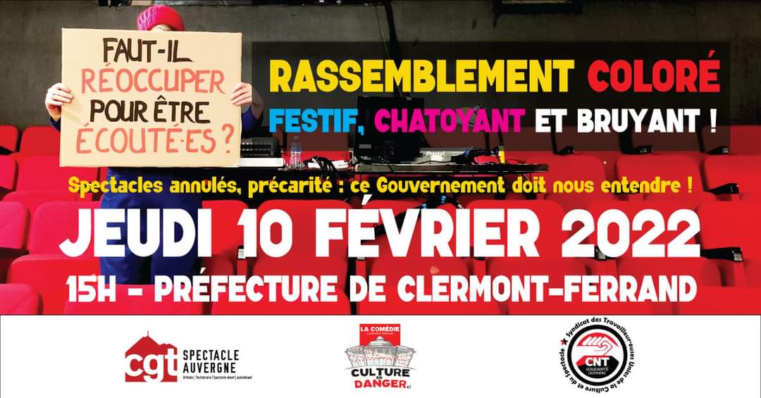 Rassemblement coloré à Clermont-Ferrand le 10 février 2022