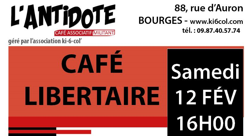 Café libertaire à L'Antidote le samedi 12 février 2022