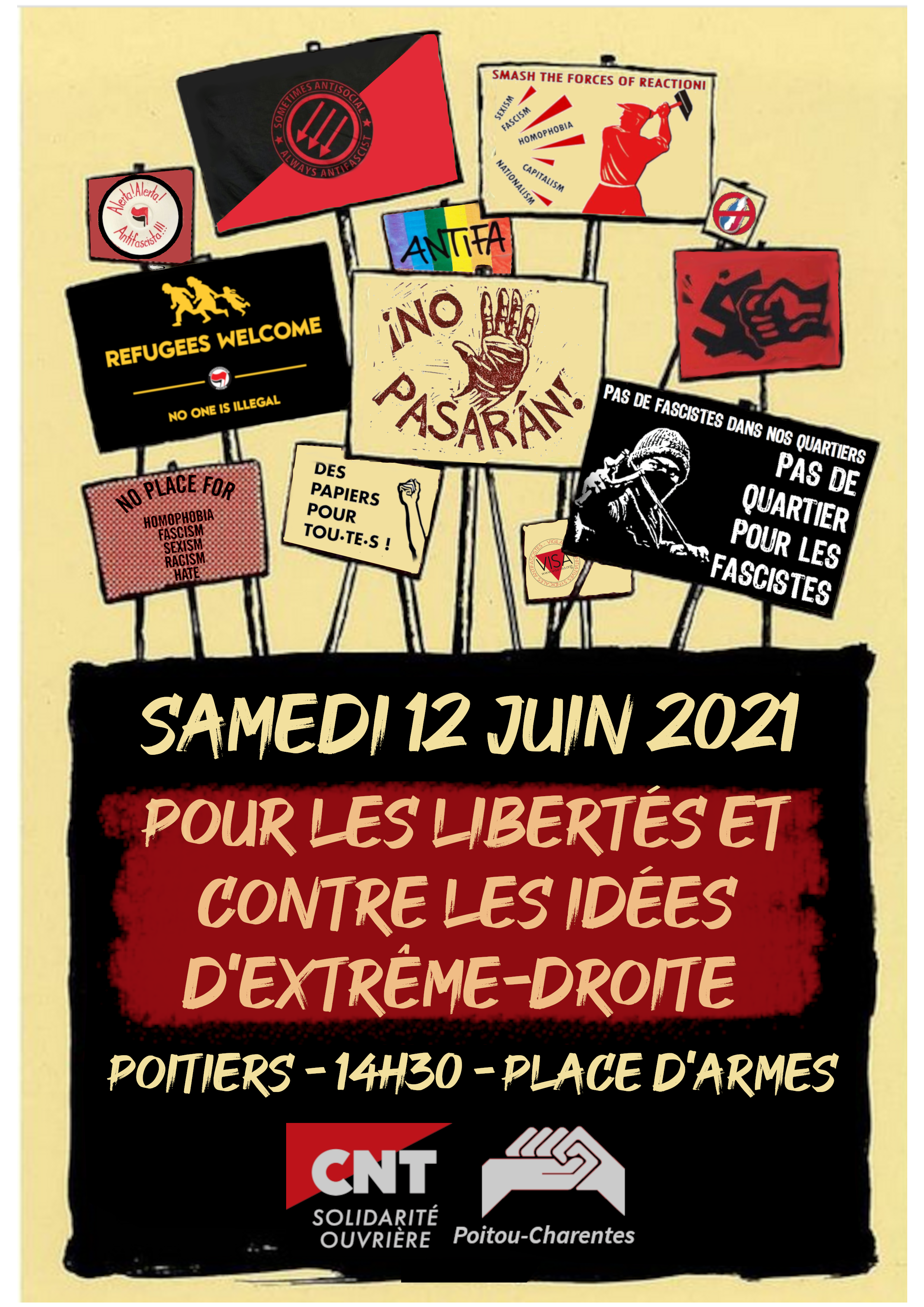 Manifestation contre l'extrême droite