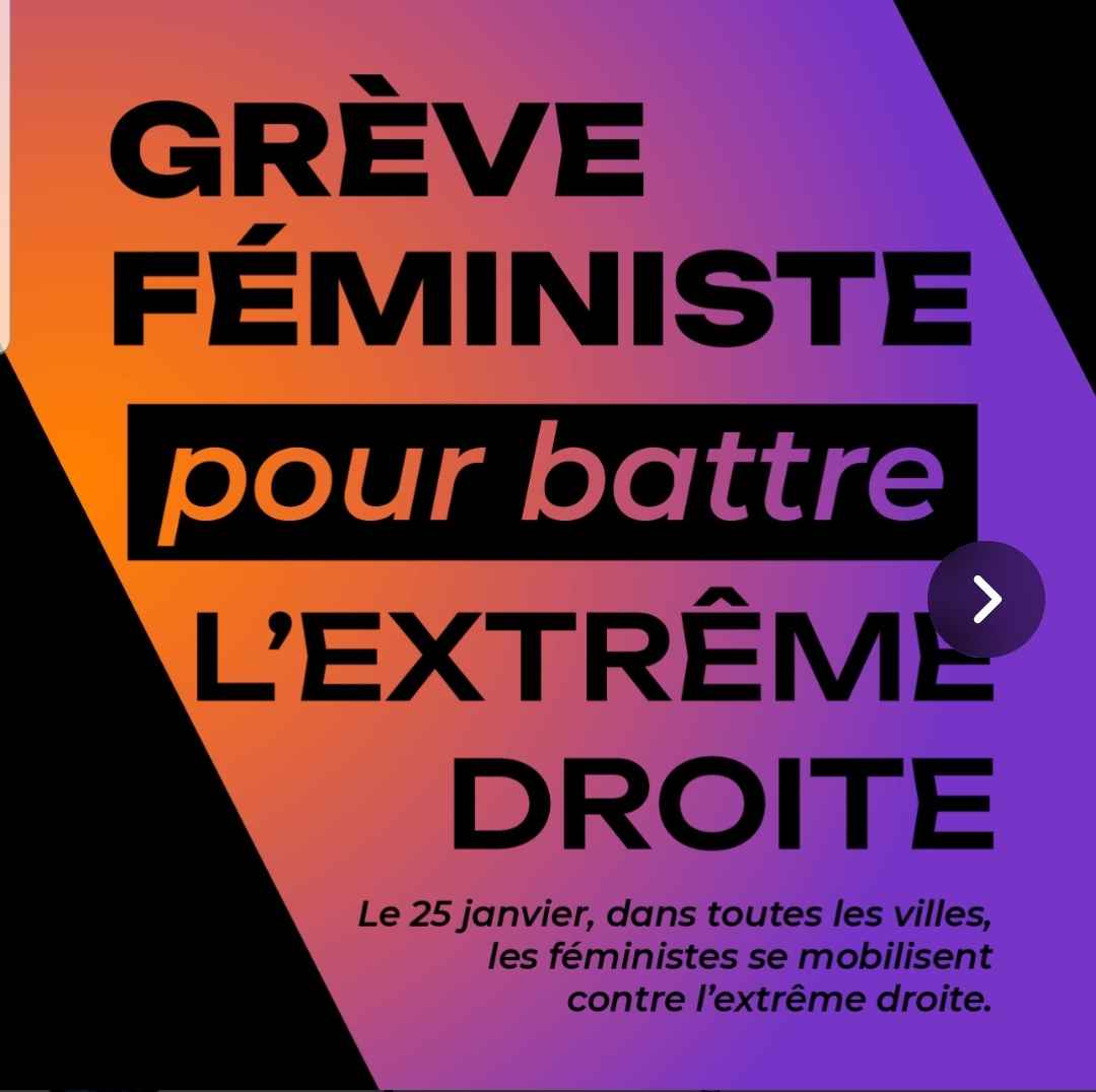 Le 25 janvier, grève féministe contre l'extrême-droite